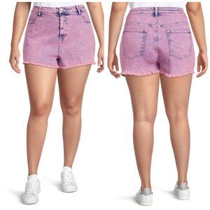 Madden NYC Jr Plus Sz Hi-Rise Denim Shorts-Sz 21